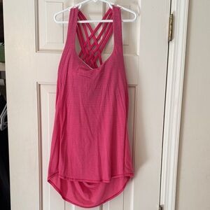 Lululemon Pink Strappy Back Tank Top